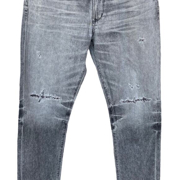 New Agolde Los Angeles Men Denim Rockwell Slim Fit Whiskered Distressed Jeans 36 - Picture 4 of 12